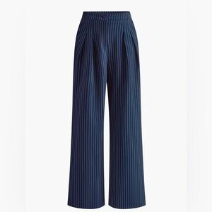 Pinstripe Pleated Wide-Leg Pants Commense Size L CC9